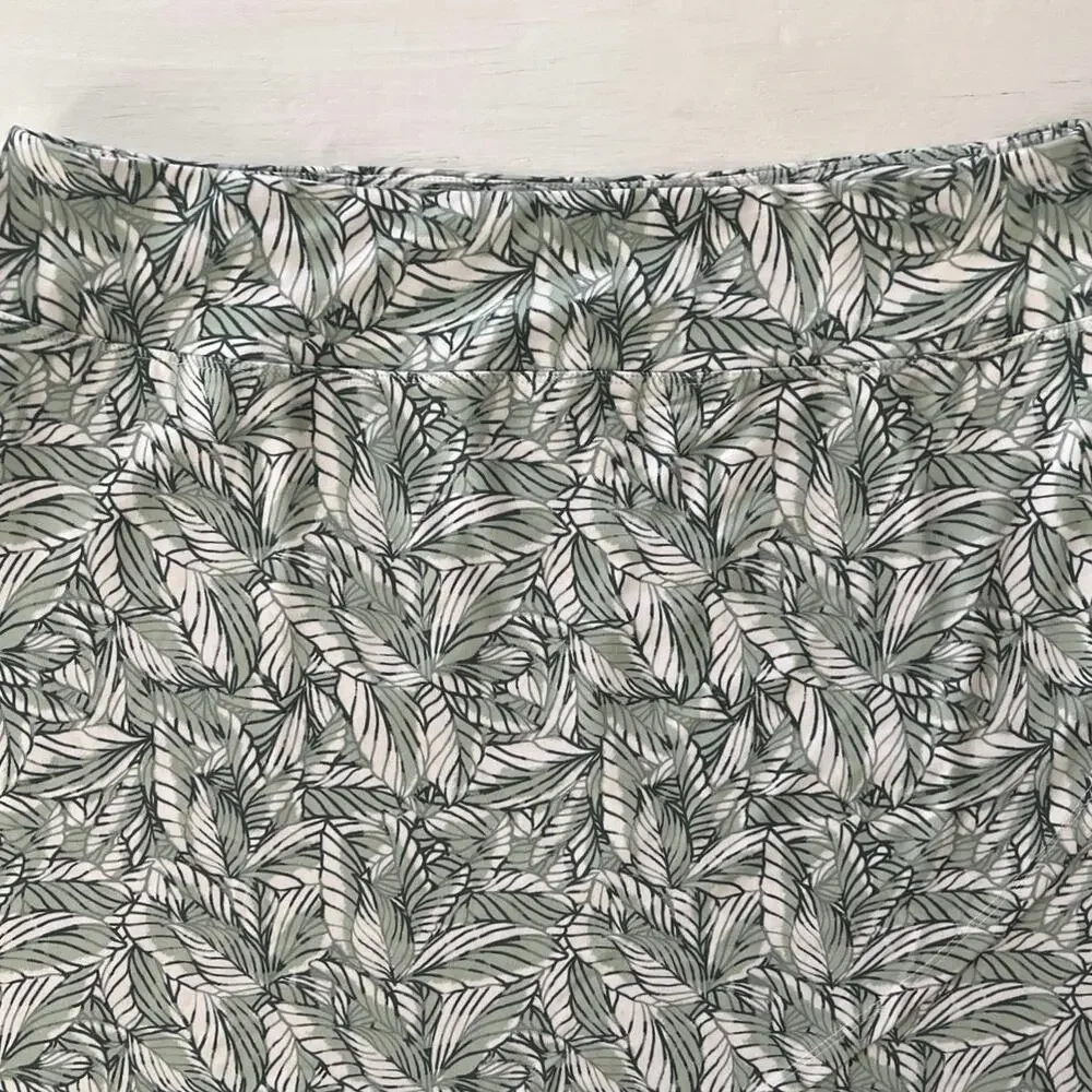 Eddie Bauer Faux Wrap Skirt Womens Size XL Walking Stretch Soft Tropical Tennis